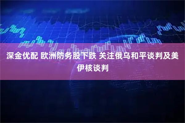 深金优配 欧洲防务股下跌 关注俄乌和平谈判及美伊核谈判
